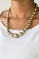 Paparazzi Accessories Party Pearls - Brass