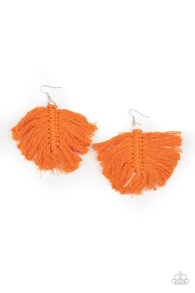 Paparazzi Accessories Macrame Mamba - Orange