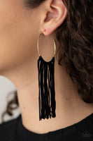 Paparazzi Accessories Flauntable Fringe - Gold & Black