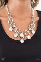 Paparazzi Accessories Show-Stopping Shimmer Necklace Set-White