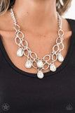 Paparazzi Accessories Show-Stopping Shimmer Necklace Set-White