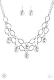 Paparazzi Accessories Show-Stopping Shimmer Necklace Set-White